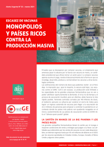 Escasez de vacunas monopolios y países ricos contra la producción masiva