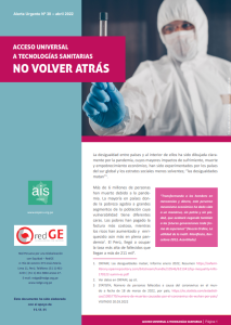 Acceso universal a tecnologías sanitarias no volver atrás