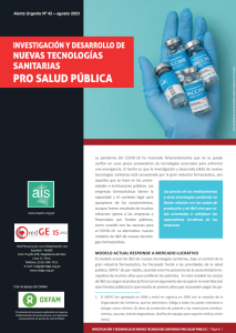 Investigación y desarrollo de nuevas tecnologías sanitarias pro salud pública