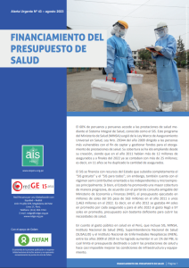 Financiamiento del presupuesto de salud