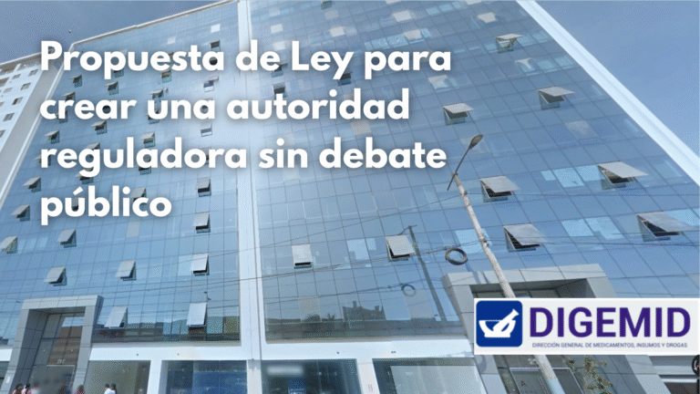 Organizaciones exigen debate sobre la nueva Autoridad Reguladora de Medicamentos